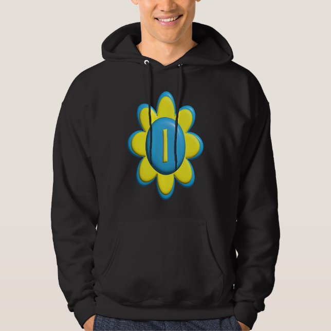 Monogram I  Colorful Flower Hoodie (Vorderseite)