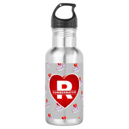 MONOGRAM I  LOVE SOCA on GREY Edelstahlflasche