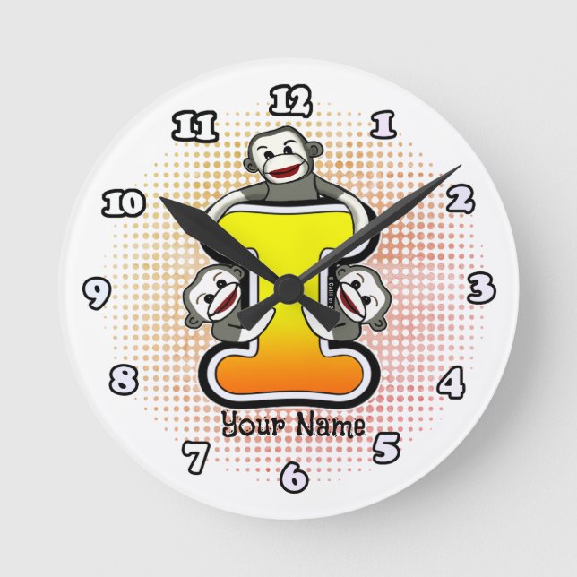 Monogram I Sock Monkey horloge (Recto)