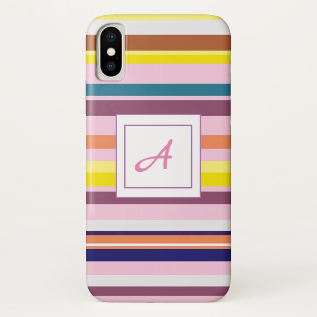 Monogram iApple iPhone X, kaum vorhanden Case-Mate iPhone Hülle (Rückseite)