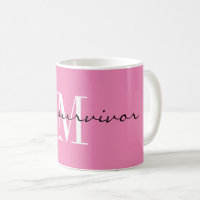Monogram, ich bin Überlebender, Pink 11oz Classic
