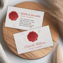 Monogram im Wax-Siegel auf dem White Marble Red Sc