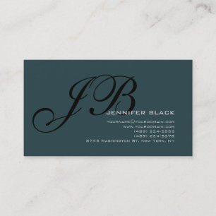 Monogram Indigo Black Consultant Carte de visite