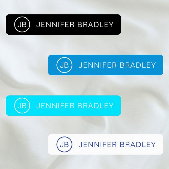 Monogram Individuelle Name Modern Boy Girl Etiketten (Von Creator hochgeladen)