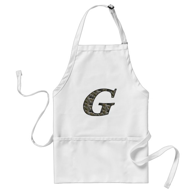 Monogram Initial G Hortensien Blumen Schürze (Vorne)