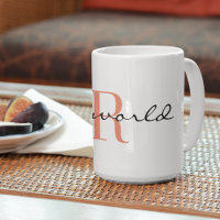 Monogram Initial, meine Welt, Classic Coffee Tasse