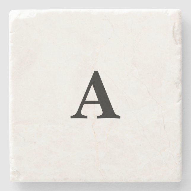 Monogram Initial Simple Elegant Individuelle Name  Steinuntersetzer (Vorderseite)