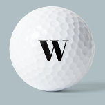 Monogram Initial Simple Golfball<br><div class="desc">Moderne Typografie minimalistisch Monogramm Initialdesign, das zu personalisieren geändert werden kann.</div>