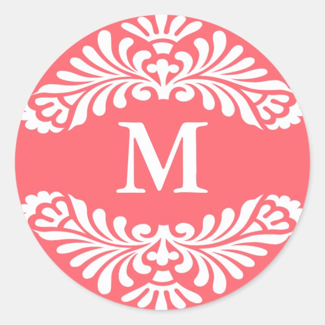Monogram Initial Stickers :: Dubarry Pink (Vorderseite)