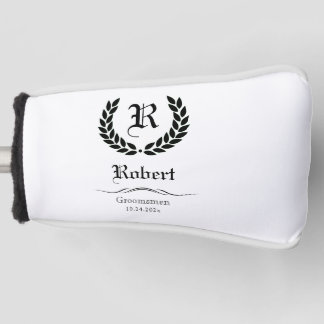 Monogram Initial Trauzeuge Black Trauzeugen - Gesc Golf Headcover
