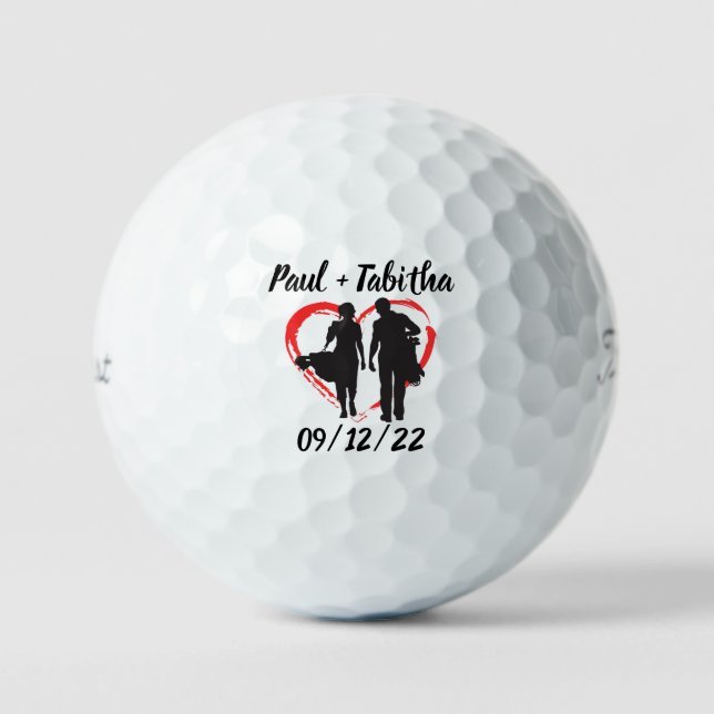 Monogram Initial und Name Personalisierte Golfbäll Golfball (Vorderseite)
