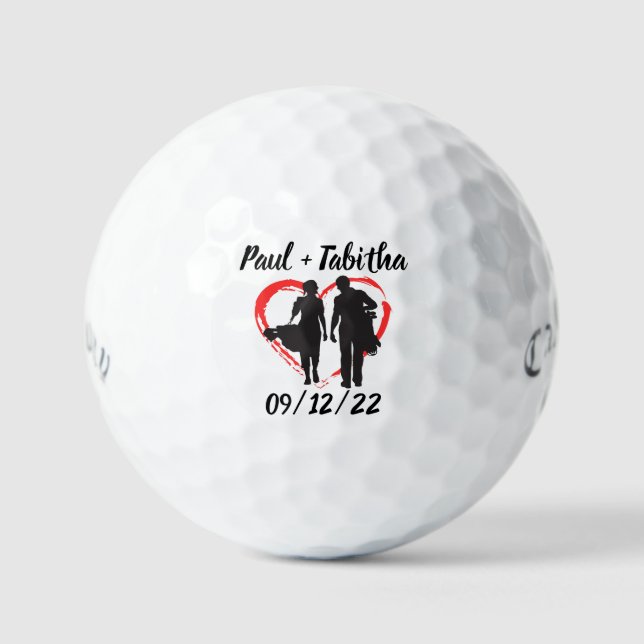 Monogram Initial und Name Personalisierte Golfbäll Golfball (Vorderseite)