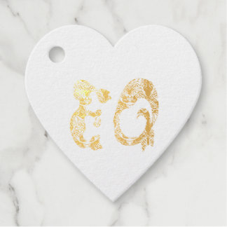 Monogram-Initialen in Cat English Language Foil Fa Geschenkanhänger