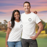 Monogram Initials Classic Golf T-Shirt<br><div class="desc">Dieses klassische Design mit gekreuzten Golfklubs und Goldball mit den Monogramm-Initialen des besten Golfers in Ihrem Leben (und ja, das könnte auch Sie sein), um ein einzigartiges und spezielles Golfer Geschenk zu machen. Entwickelt von Thisisnotme©</div>