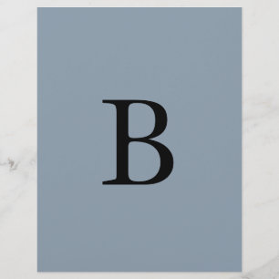 Monogram Initials Dusty Blue Weddings Brautparty Briefbogen
