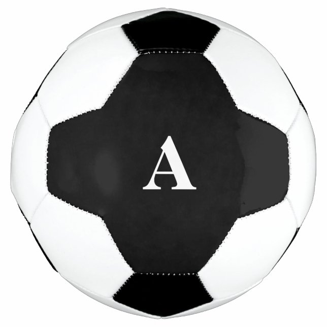 Monogram Initials Individuelle Name Schwarz-weiß G Fußball (Vorderseite)