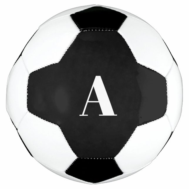 Monogram Initials Individuelle Name Schwarz-weiß G Fußball (Vorderseite)