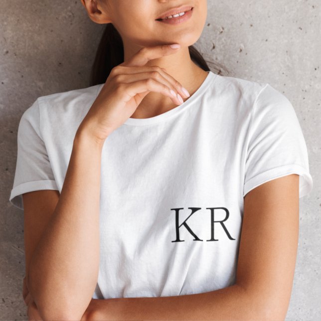 Monogram Initials Modern Stylish | Trendy T-Shirt (Von Creator hochgeladen)