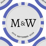 Monogram Initials Wedding Couple Pokerchips<br><div class="desc">Fügen Sie Ihrer Feier eine lustige Touch mit diesem einzigartigen personalisierten Ehepaar Mongram Erstdesign hinzu. Moderner,  minimalistischer und einfacher Serif-Schriftart für ein raffiniertes Aussehen.</div>