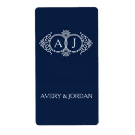 Monogram initials wedding frame minimal design