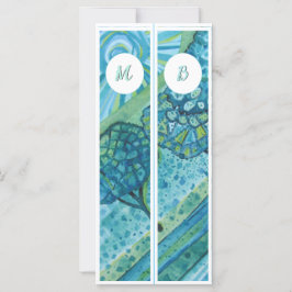 Monogram Initials Whimsical Two Lesezeichens