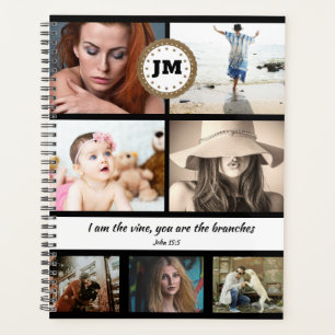 Monogram Inspirational Katholic John 15:5 DIY Planer