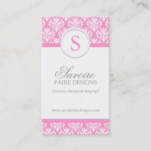 Monogram Interior Decorator Business Cards Visitenkarte
