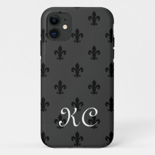Monogram iPhone 11 Gehäuse mit Lilie Muster Hülle