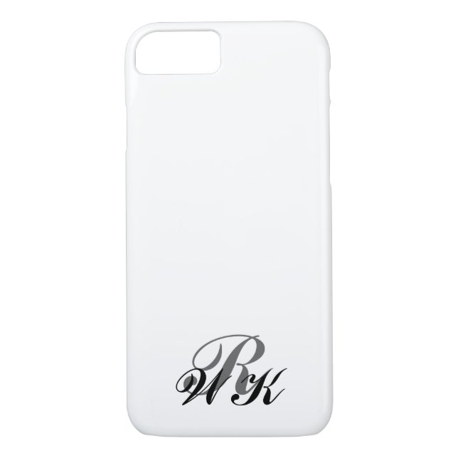 Monogram iPhone 7 Case in weiß (Rückseite)