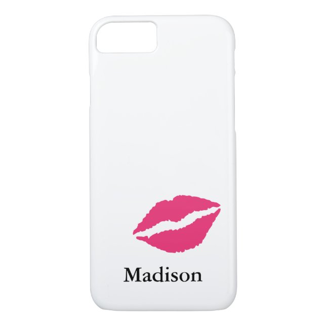 Monogram iPhone 7 Case mit Kiss (Rückseite)