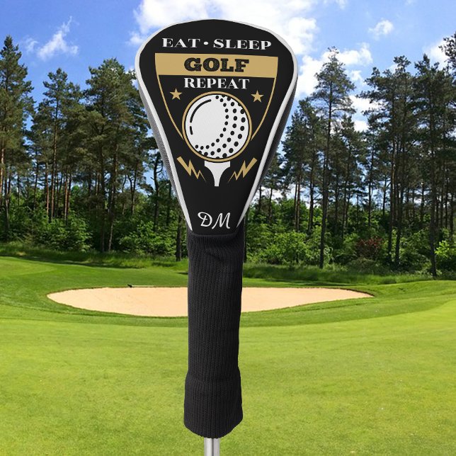 Monogram isst Sleep Golf Wiederholung Golf Headcover (Von Creator hochgeladen)