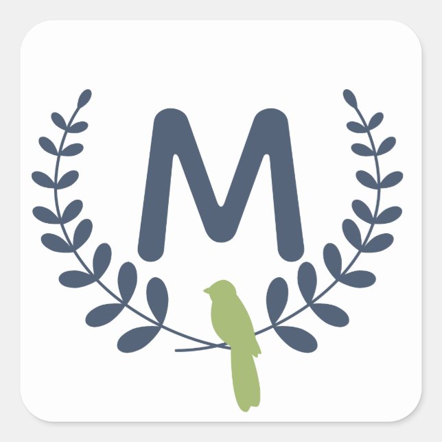 Monogram It's Christmas Sticker (Vorderseite)