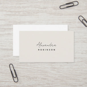 Monogram Ivory Minimalistisch Feminine Business Ca Visitenkarte
