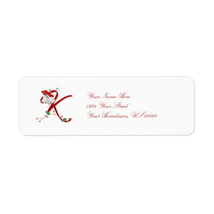 Monogram K Christmas Bells