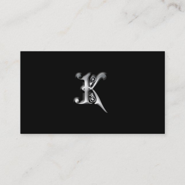 Monogram-K-Visitenkarten Visitenkarte (Vorderseite)