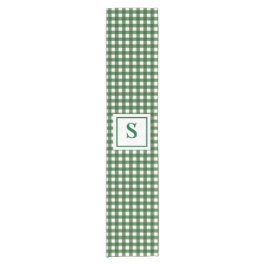 Monogram Kariert Gingham Kurzer Tischläufer
