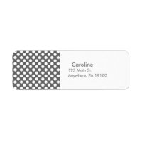 Monogram Karkohle Grau-Weiße Polka Dot Muster
