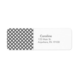 Monogram Karkohle Grau-Weiße Polka Dot Muster