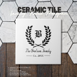 Monogram-Keramik mit benutzerdefinierten Familienn Fliese<br><div class="desc">Erhöhen Sie Ihre Wohngestaltung mit unserer eigenen Keramik-Kachel mit Ihrem Familiennamen und Monogramm. Dieses zeitlose Stück ist handgefertigt und fügt jedem Raum eine persönliche Touch hinzu. Ideal für das Gießen oder die Verbesserung Ihrer Zuhause-Ambiance.</div>