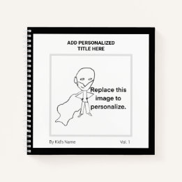 Monogram Kids Art - Moderne Personalisierte Bezeic Notizbuch