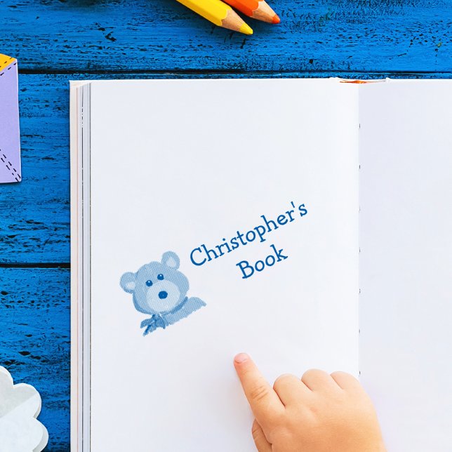 Monogram Kids Bär Buchzeichen Gummi Briefmarke Permastempel (Von Creator hochgeladen)