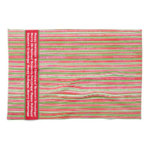 Monogram Kitchen Tow, Green und White Stripes