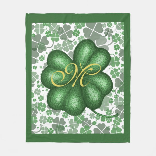 Monogram Kleeblatt Fleece Blanket (Vorderseite)