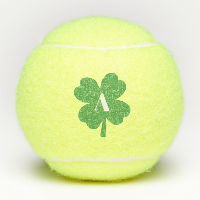 Monogram Kleeblatt Irish Pattern Tennisbälle (Vorderseite)