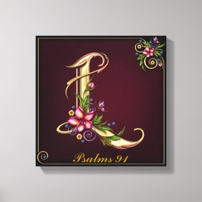 Monogram L Premium Wrapped Canvas (Gloss) Leinwanddruck (Vorderseite)