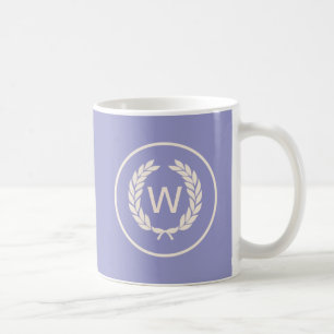 Monogram Laurel Leaf Wreath Kaffeetasse