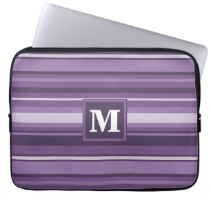Monogram Lavendelstreifen Laptopschutzhülle
