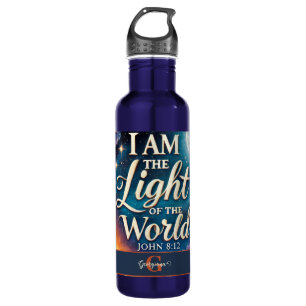 Monogram Lebendige Christliche Halloween Bibelvers Edelstahlflasche