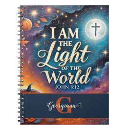 Monogram Lebendige Christliche Halloween Bibelvers Notizblock