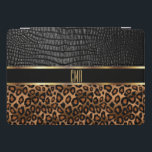 Monogram Leder und Leopard Muster iPad Pro Cover<br><div class="desc">Monogramm schwarze Imitate Leder und braunes Leopardenmuster iPad Cover für Sie bereit, um Ihre persönlichen Wünsche zu erfüllen. ✔ Hinweis: Nicht alle Vorlagenbereiche müssen geändert werden. 📌 Wenn Sie weitere Anpassungen benötigen, klicken Sie bitte auf den Button "Weitere Anpassungen vornehmen" oder "Design anpassen oder bearbeiten" und verwenden Sie unser Designwerkzeug,...</div>